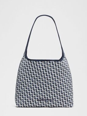 lululemon Navy & White Shoulder Bag 12L L monogram knit